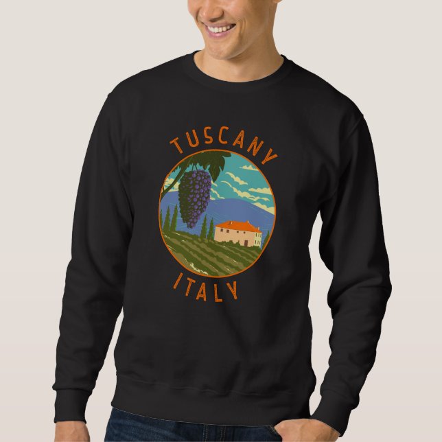Toskana Italien Weingarten Beachteter Kreislauf Vi Sweatshirt (Vorderseite)