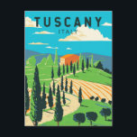 Toskana Italien Weinroute Mendrisiotto Vintag Postkarte<br><div class="desc">Toskana Vektorgrafik Design. Seine Hauptstadt,  Florenz,  ist eine Zuhause zu einigen der bekanntesten Renaissancekunst und -architektur der Welt,  darunter Michelangelos "David"-Statue.</div>