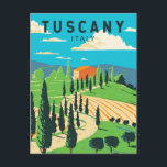 Toskana Italien Weinroute Mendrisiotto Vintag Postkarte<br><div class="desc">Toskana Vektorgrafik Design. Seine Hauptstadt,  Florenz,  ist eine Zuhause zu einigen der bekanntesten Renaissancekunst und -architektur der Welt,  darunter Michelangelos "David"-Statue.</div>