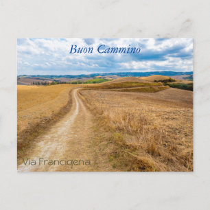 Toskana-Landschaft entlang der Via Francigena, Ita Postkarte
