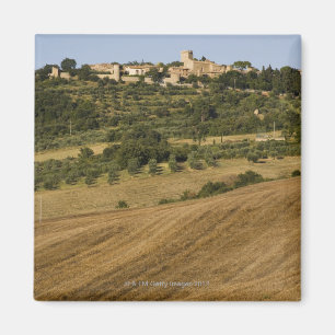 Toskana-Landschaft herum von Monticchiello Süd Magnet