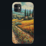 Toskana Landschaft Italien van Gogh Stil Case-Mate iPhone Hülle<br><div class="desc">ein schönes Gemälde im van-Gogh-Stil der Toskana in Italien</div>