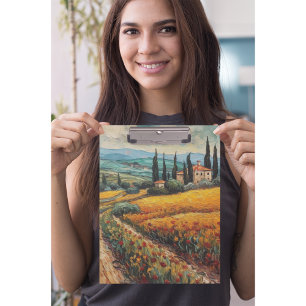 Toskana Landschaft Italien van Gogh Stil Klemmbrett