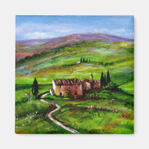 TOSKANA-LANDSCHAFT MIT GRÜNEN HÜGELN MAGNET