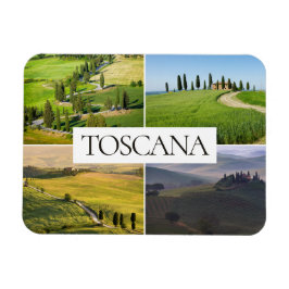 Toskana Landschaften Reise Foto Collage Magnet
