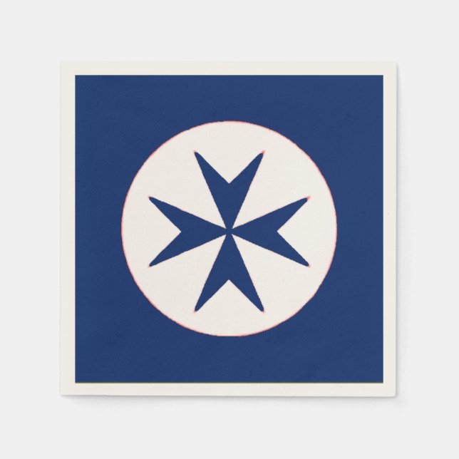 Toskana Marineblau Serviette (Vorderseite)