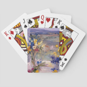 Toskana mit Blumen Spielkarten