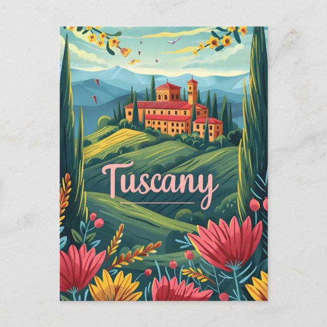 Toskana Postkarte (Vorderseite)