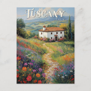 Toskana-Reisepostkarte - Vintage Italien Szene Postkarte