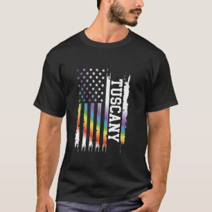 Toskana United Staaten Distressed Rainbow mit US-F T-Shirt