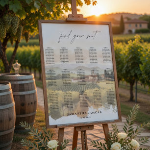 Toskana Weinberg Hochzeit Italienisch Poster
