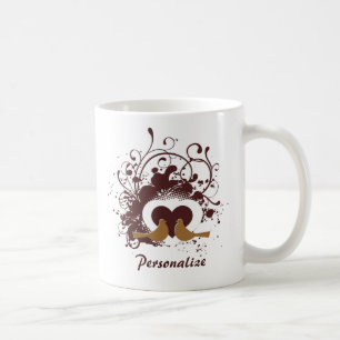Toskanische Braunvögel mit Namen Kaffeetasse