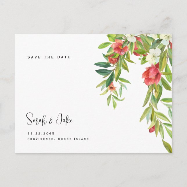 Toskanische farbenfrohe und einfache Hochzeit Sich Postkarte (Vorderseite)