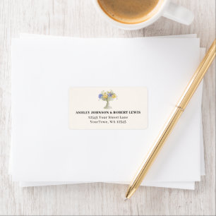 Toskanische Gartenurne Florale Hochzeit RSVP Adres Adressaufkleber
