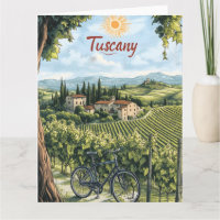 Toskanische Landschaft mit Weinbergen und einem Fa