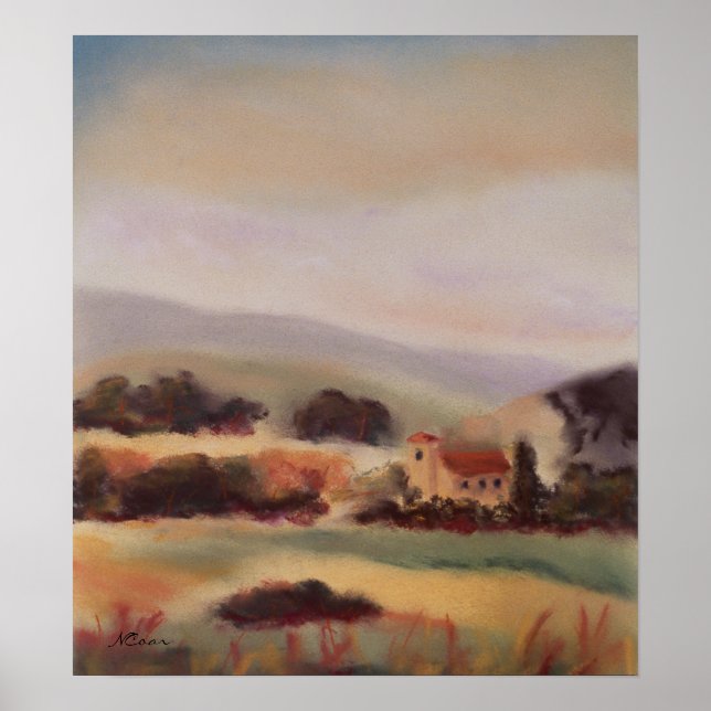 Toskanische Landschaft Poster (Vorne)
