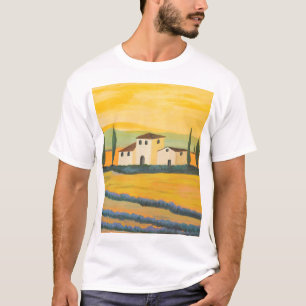 Toskanische Landschaft, Privatmaler, Acrylmalerei T-Shirt