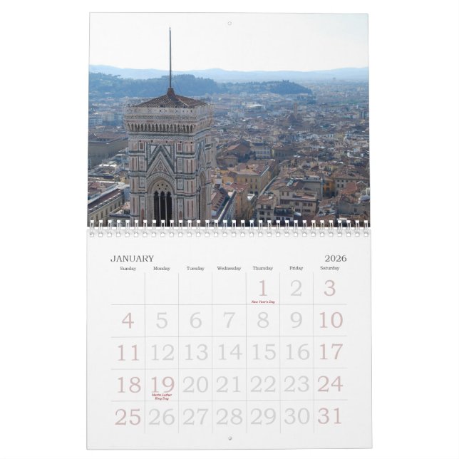 Toskanische Landschaften Kalender (Jan 2026)