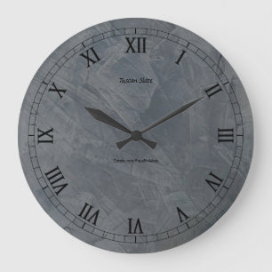 Toskanische Schieferstuckatur Schärfere Version Große Wanduhr