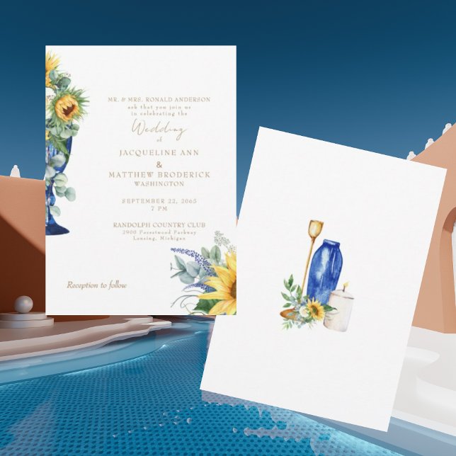 Toskanische Sonnenblumenbräute Hochzeit II Einladung (Von Creator hochgeladen)