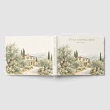 Toskanische Villa Olivenhain Aquarell-Hochzeit