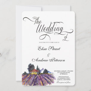 Toskanische Weinberg-Hochzeitseinladung Einladung