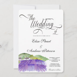 Toskanische Weinberg-Hochzeitseinladung Einladung