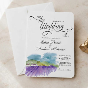 Toskanische Weinberg-Hochzeitseinladung Einladung