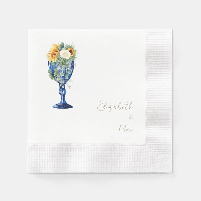 Toskanischer Hochzeitcocktail in Gold Serviette (Vorderseite)