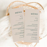 Toskanischer Verde | Modernes Minimales Hochzeitme Menükarte<br><div class="desc">Dieses schlicht elegante Menü-Design bietet moderne minimale serifenlose Typografie,  wunderschön rustikale böhmische Farben,  die nur die Informationen liefern,  die einen Zweck dienen. Versammelt eure Lieben zu einem schönen Essen mit unserer schicken und einfachen toskanischen Terrakotta-Kollektion.</div>
