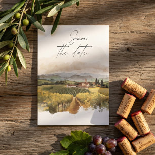 Toskanischer Weinberg Italienische Landschaft Hoch Einladung