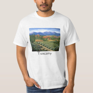 Toskanisches Dorf und Weinberg T-Shirt
