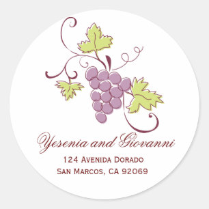 Toskanisches Hochzeitadressenlabel Runder Aufkleber