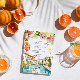 Toskanisches italienisches Pool-Party | Spritz Men Menükarte