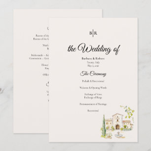 Toskanisches Villen-Hochzeitsprogramm Elegantes It Programm