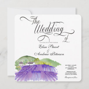 Toskanisches Weinberg-Hochzeitseinladung Einladung