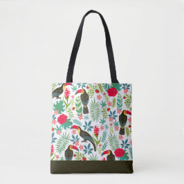 Toskanvögel und tropische Blume Tasche