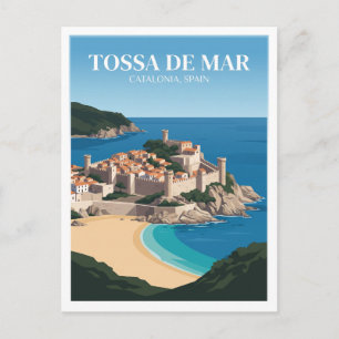 Tossa de Mar Spanien Andenken Postkarte