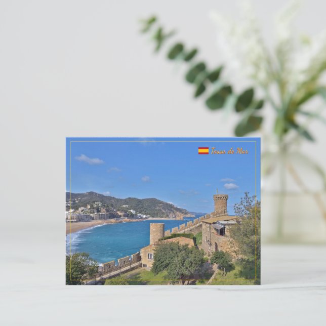 Tossa de Mar, Spanien Reise Feiertagspostkarte (Stehend Vorderseite)