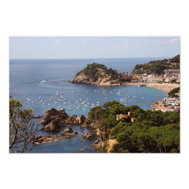 TOSSA DE MAR. Stadt an der Costa Brava. Fotodruck (Vorne)