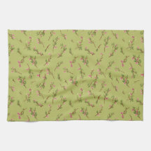 Tossed Floral Wildblumen auf Chartreuse Green