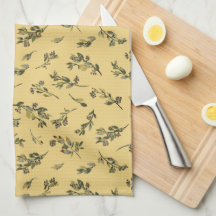 Tossed Floral Wildblumen auf Jonquil Yellow