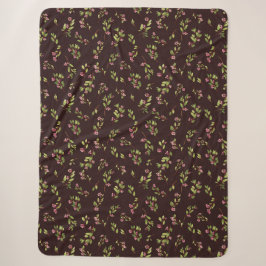 Tossed Floral Wildblumen auf Schokoladenbraun Sherpadecke