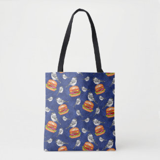 Tossed Tahoe Cheeseburger Vögel auf Deep Blue Tasche