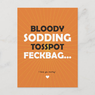 Tosspot Feckbag Postkarte