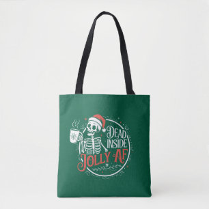 Tot aber drinnen tot Schädel Weihnachtsmann Xmas Tasche
