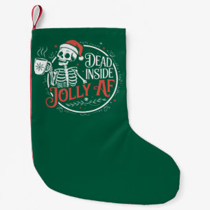 Tot aber lustiger Totenkopf-Weihnachtsmann Kleiner Weihnachtsstrumpf