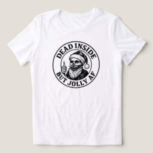 Tot aber trotzdem lustiger Weihnachtsmann-Skelett- Tri-Blend Shirt
