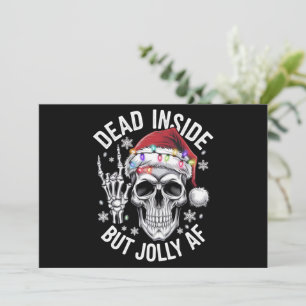 Tot innen, aber lustiger Weihnachtsgeschenk-Skelet Feiertagskarte