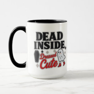 Tot innen drin, süß angezogen – Lustiger Geist Tasse